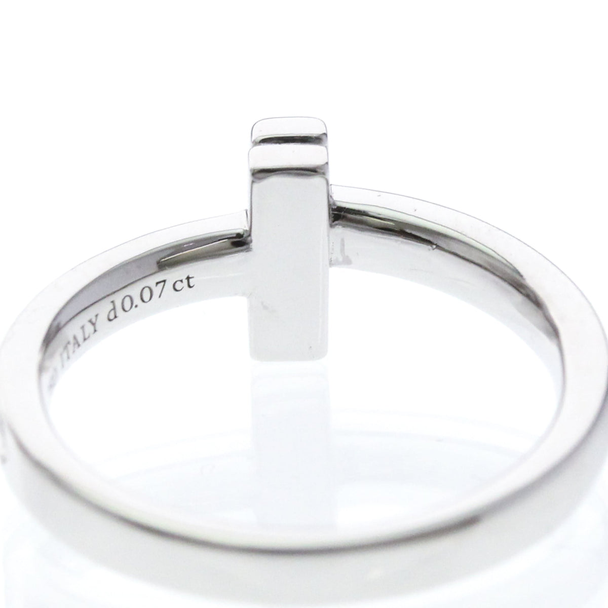 Tiffany T One · Diamond · 18K White Gold · Size 4.5 (EU 51.25)