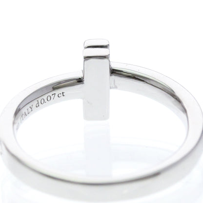 Tiffany T One · Diamond · 18K White Gold · Size 4.5 (EU 51.25)