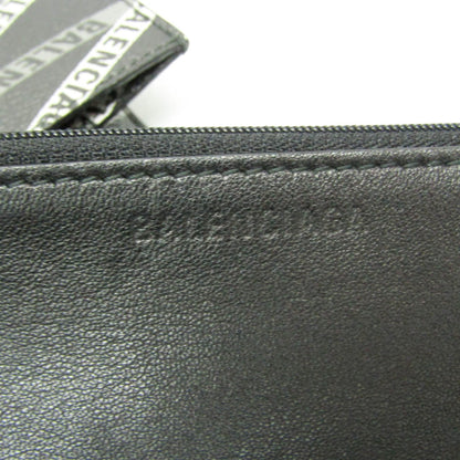 Balenciaga Logo Print · Leather Clutch