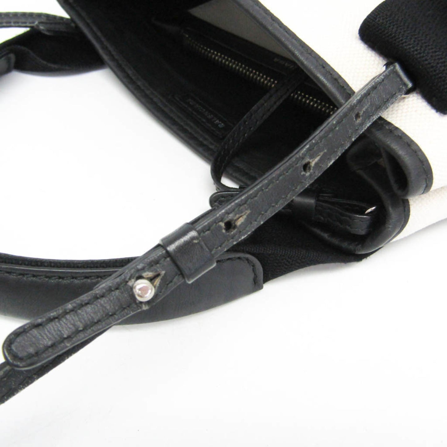 Balenciaga Navy Cabas XS · Canvas & Leather