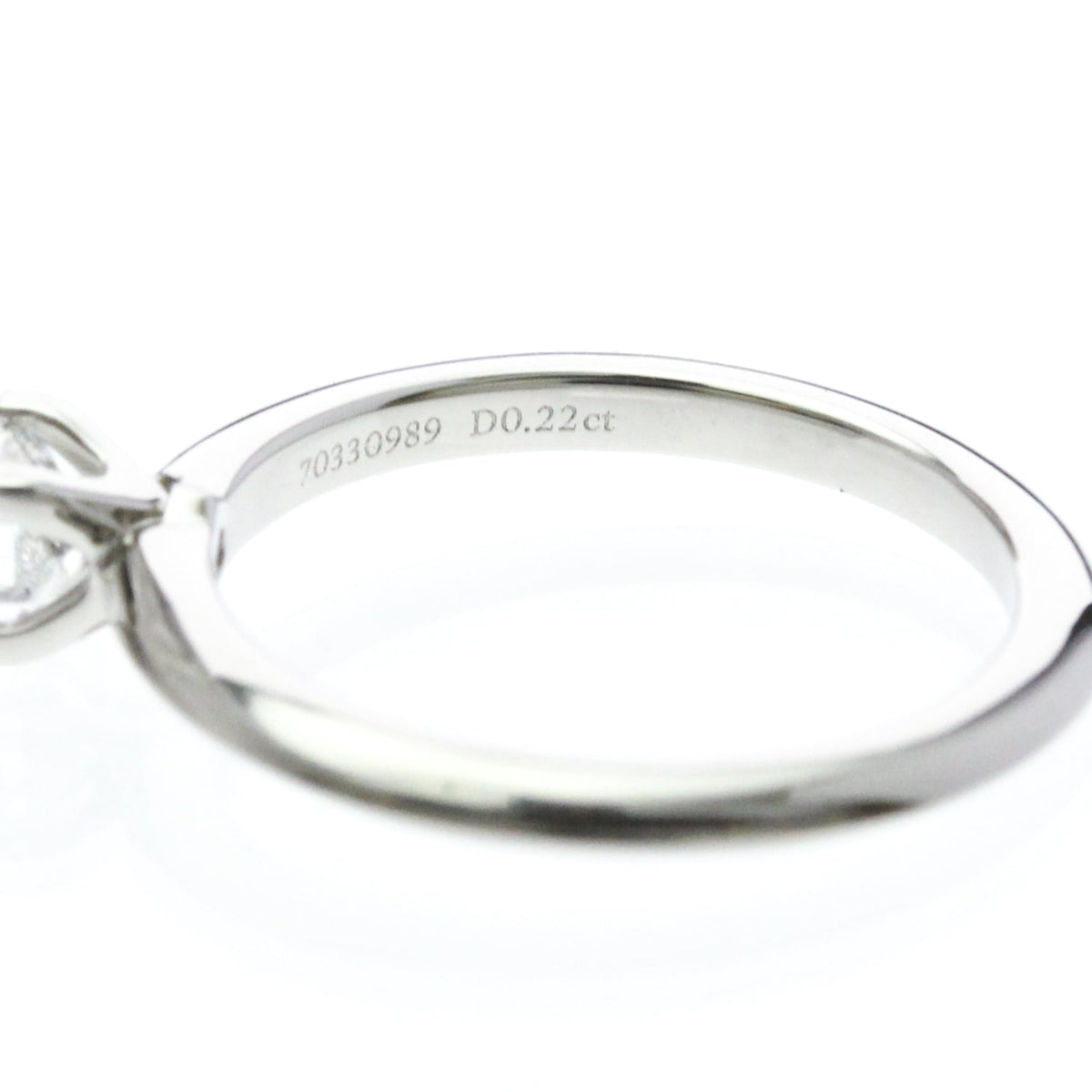 Tiffany Solitaire · Platinum · Diamond 0.22ct · Size 4 (EU 50)