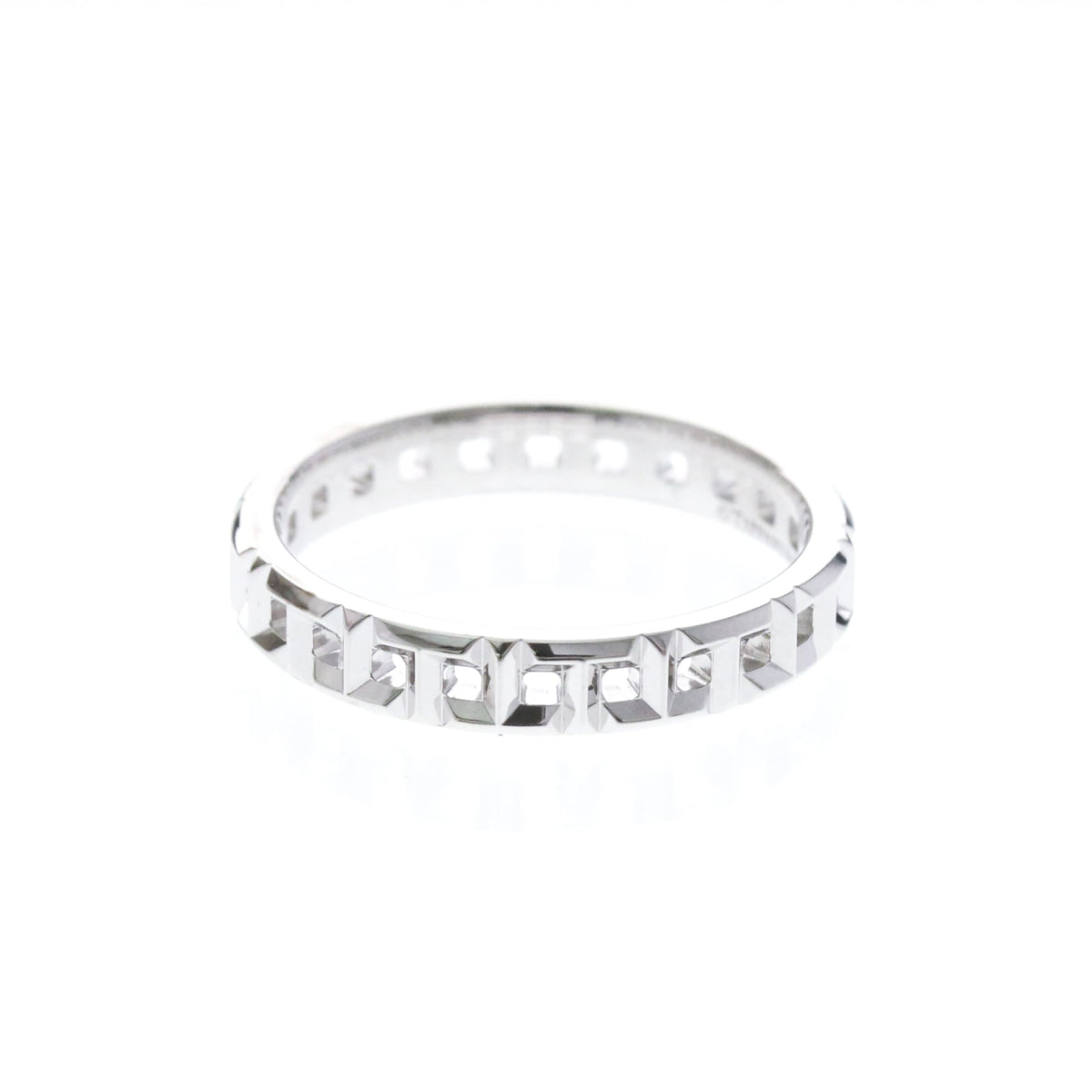 Tiffany T True Narrowing · 18K White Gold · Size 6.5 (EU 56.25)