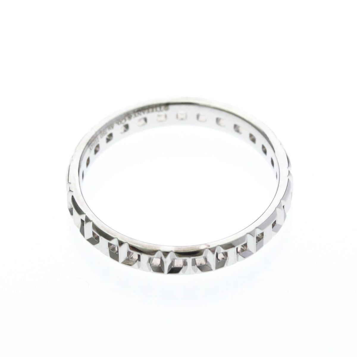 Tiffany T True · 18K White Gold · Size 10 (EU 65)