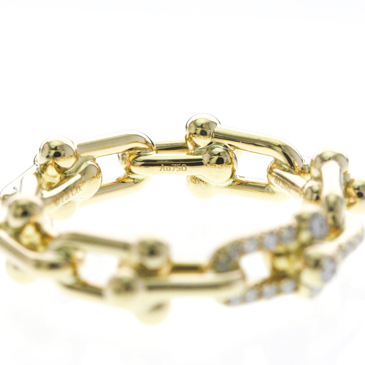 Tiffany Hardware Link · 18K Yellow Gold · Size 8 (EU 60)
