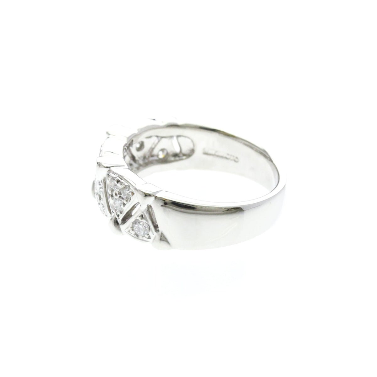 Mikimoto Diamond · Platinum950 · Band Ring · Size 6 (EU 55)