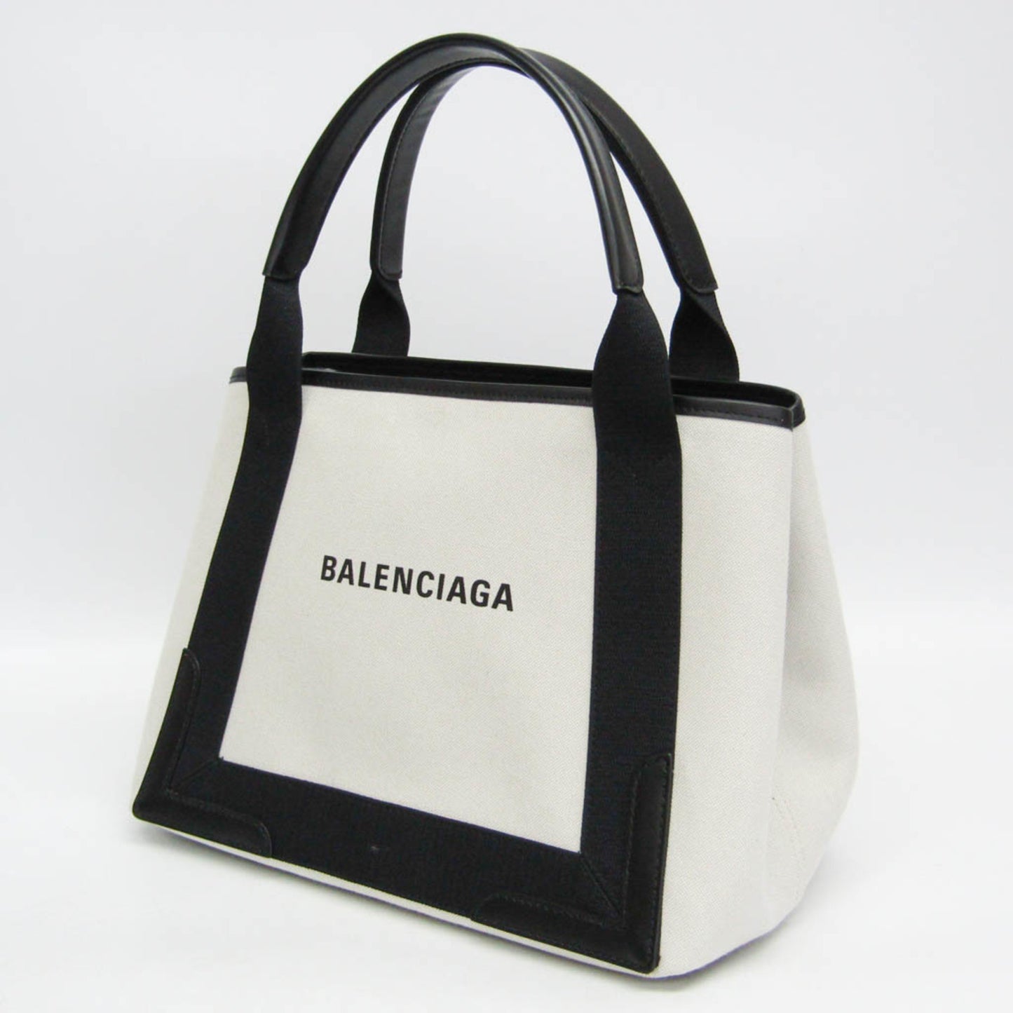 Balenciaga Navy Cabas S · Canvas & Leather