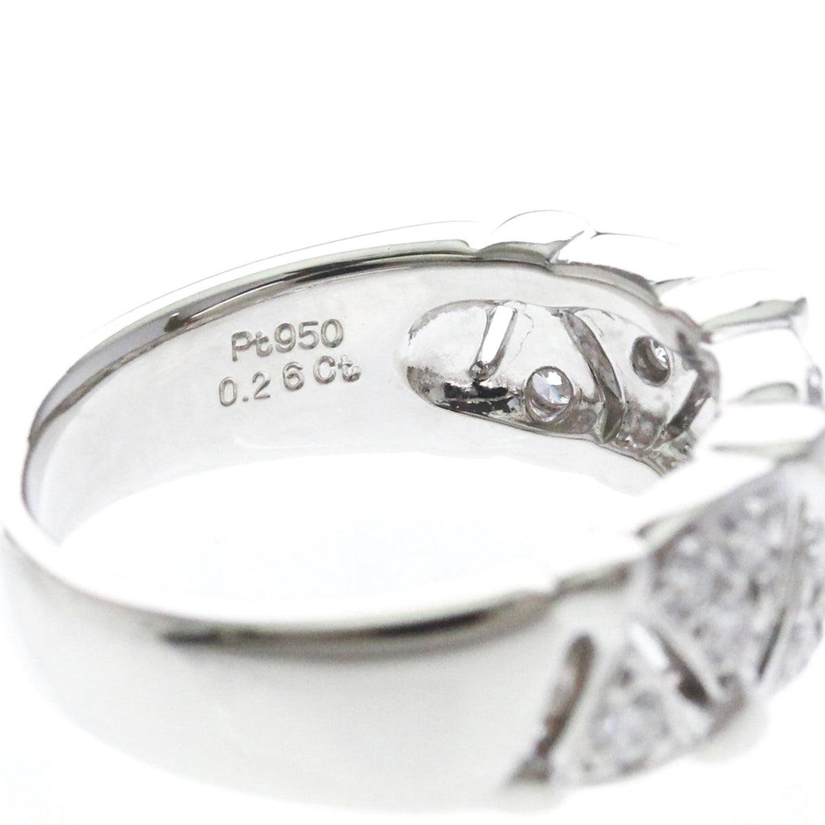 Mikimoto Diamond · Platinum950 · Band Ring · Size 6 (EU 55)