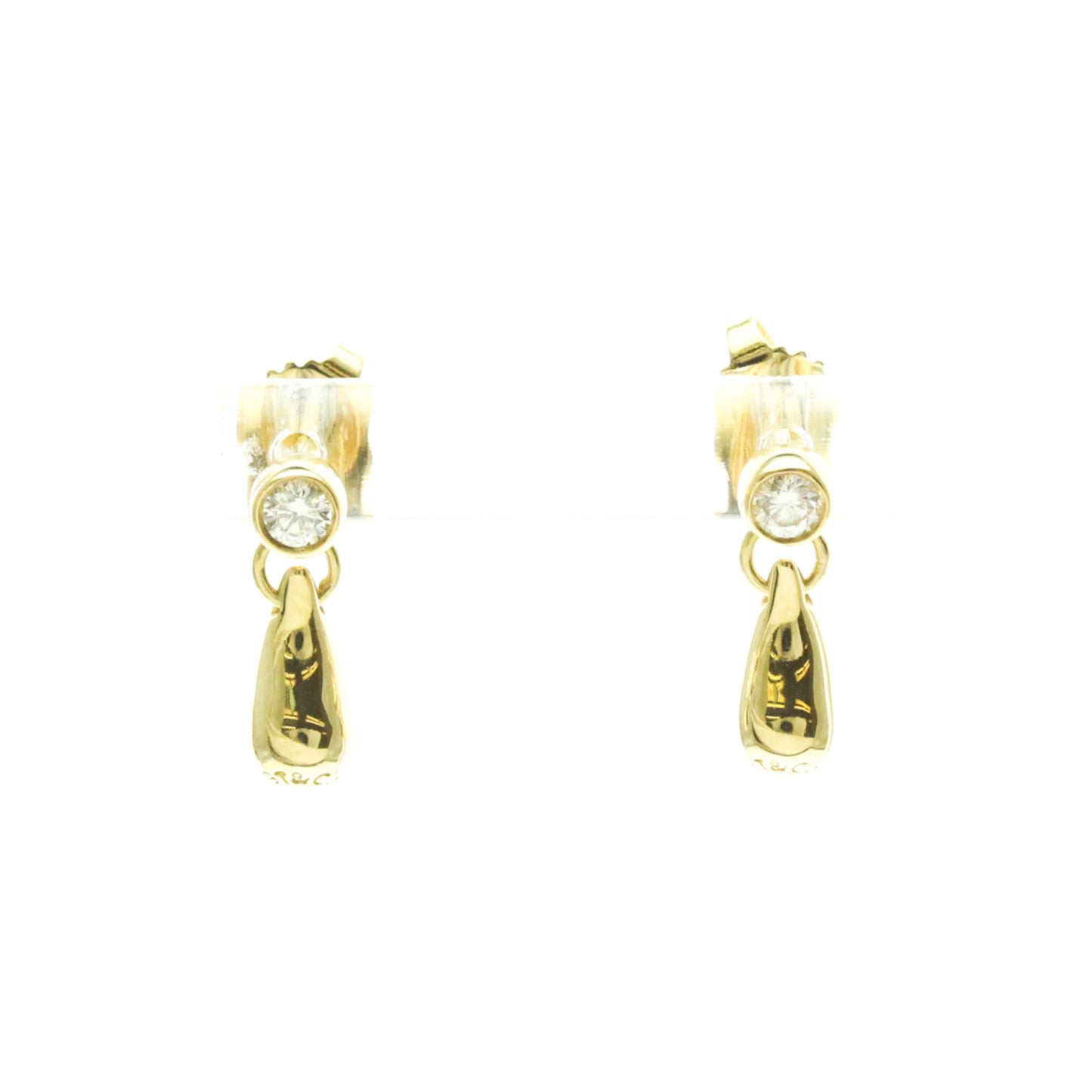 Tiffany Teardrop · 18K Yellow Gold · Diamond