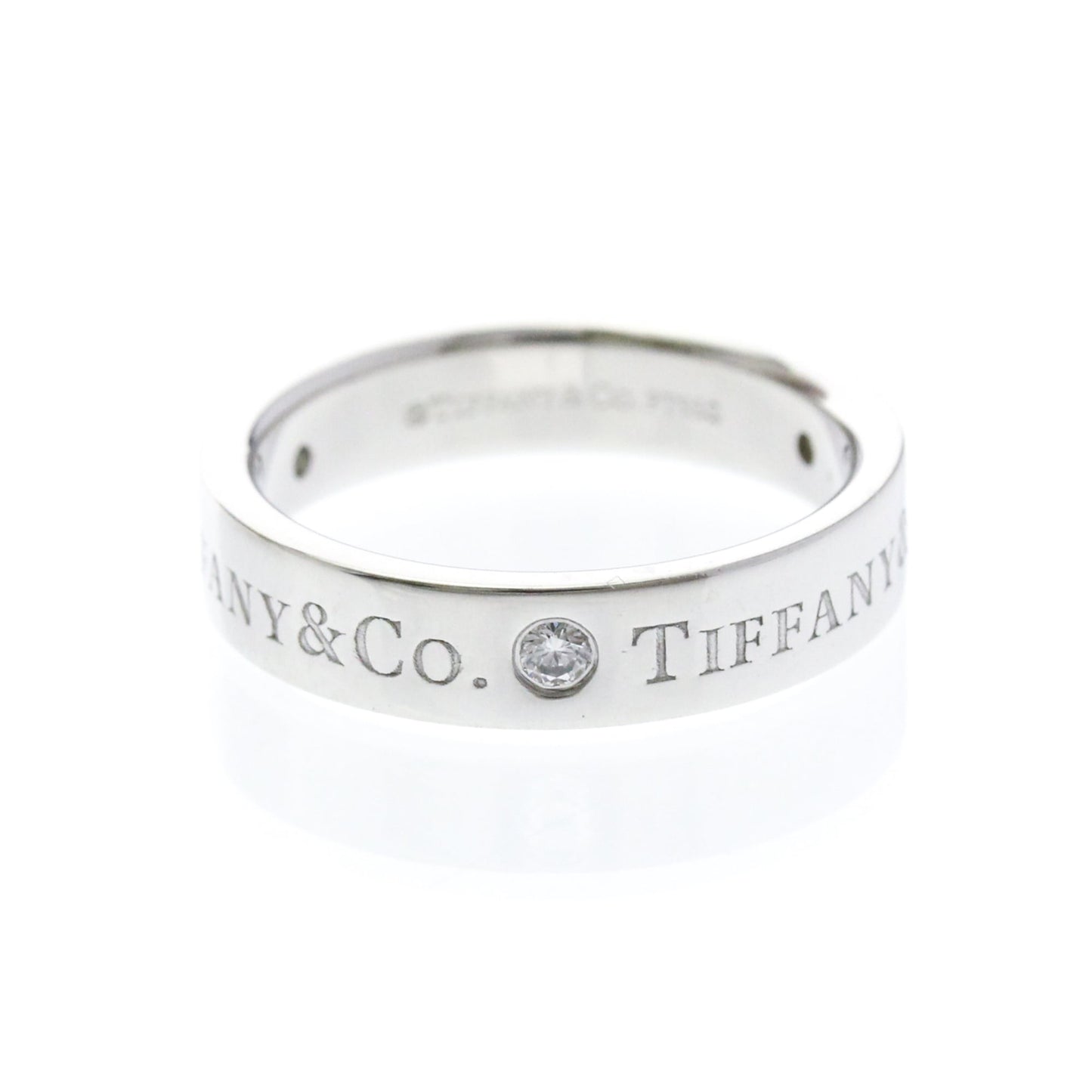 Tiffany Platinum Band · Three Diamonds