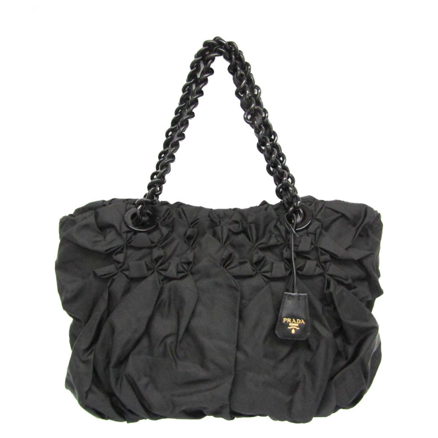 Prada Ruffled Chain · Nylon Tote