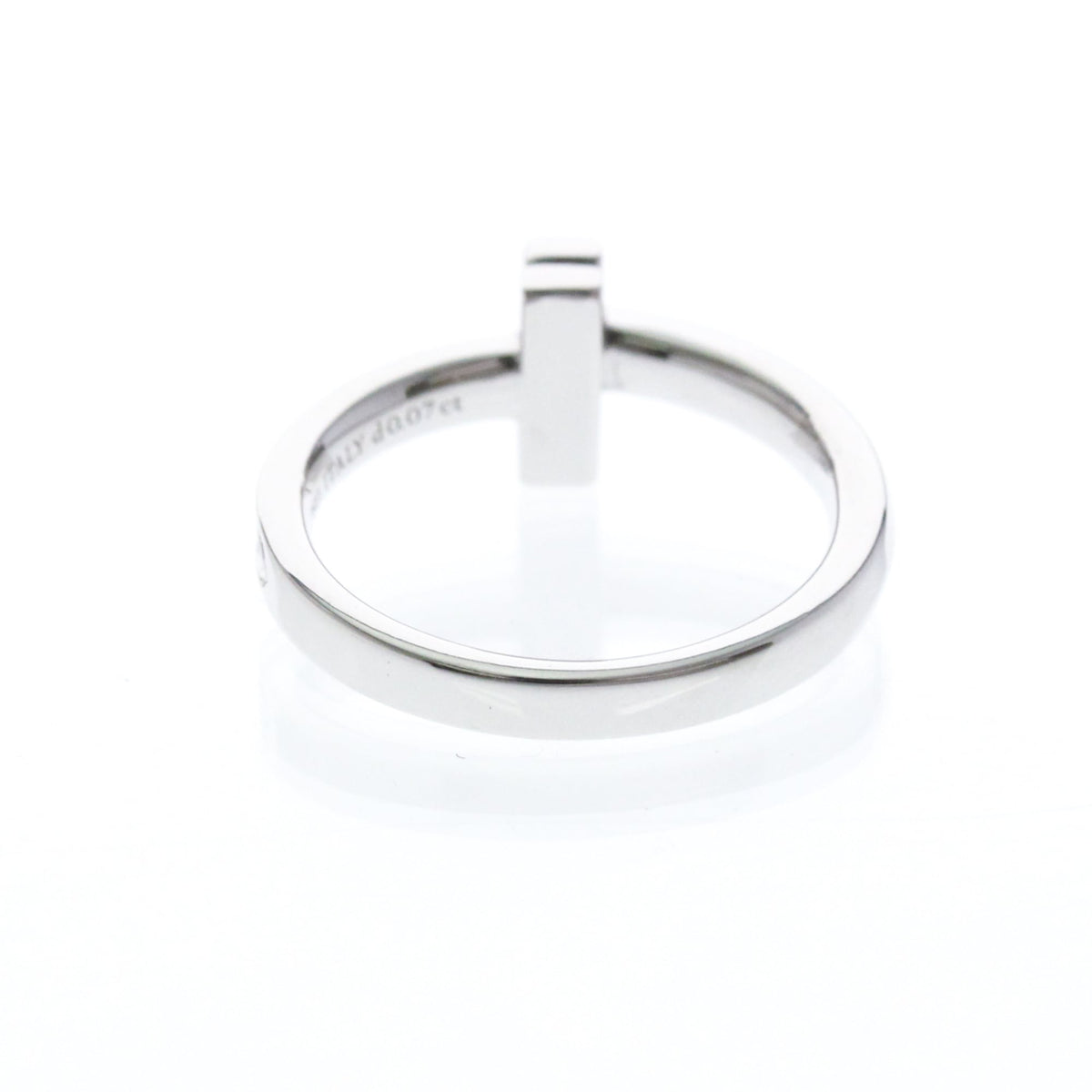 Tiffany T One · Diamond · 18K White Gold · Size 4.5 (EU 51.25)