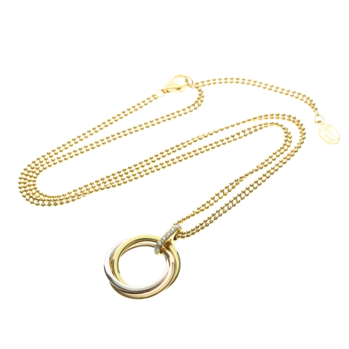 Cartier Trinity · Diamond Necklace · Tri-Gold