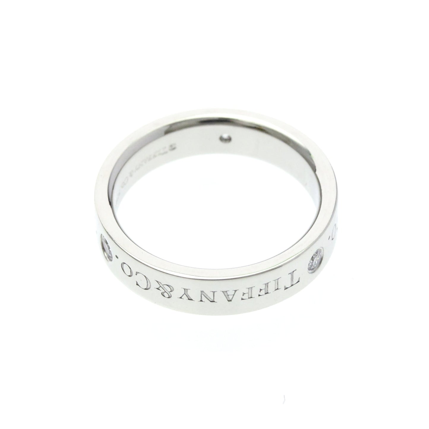 Tiffany Platinum Band · Three Diamonds