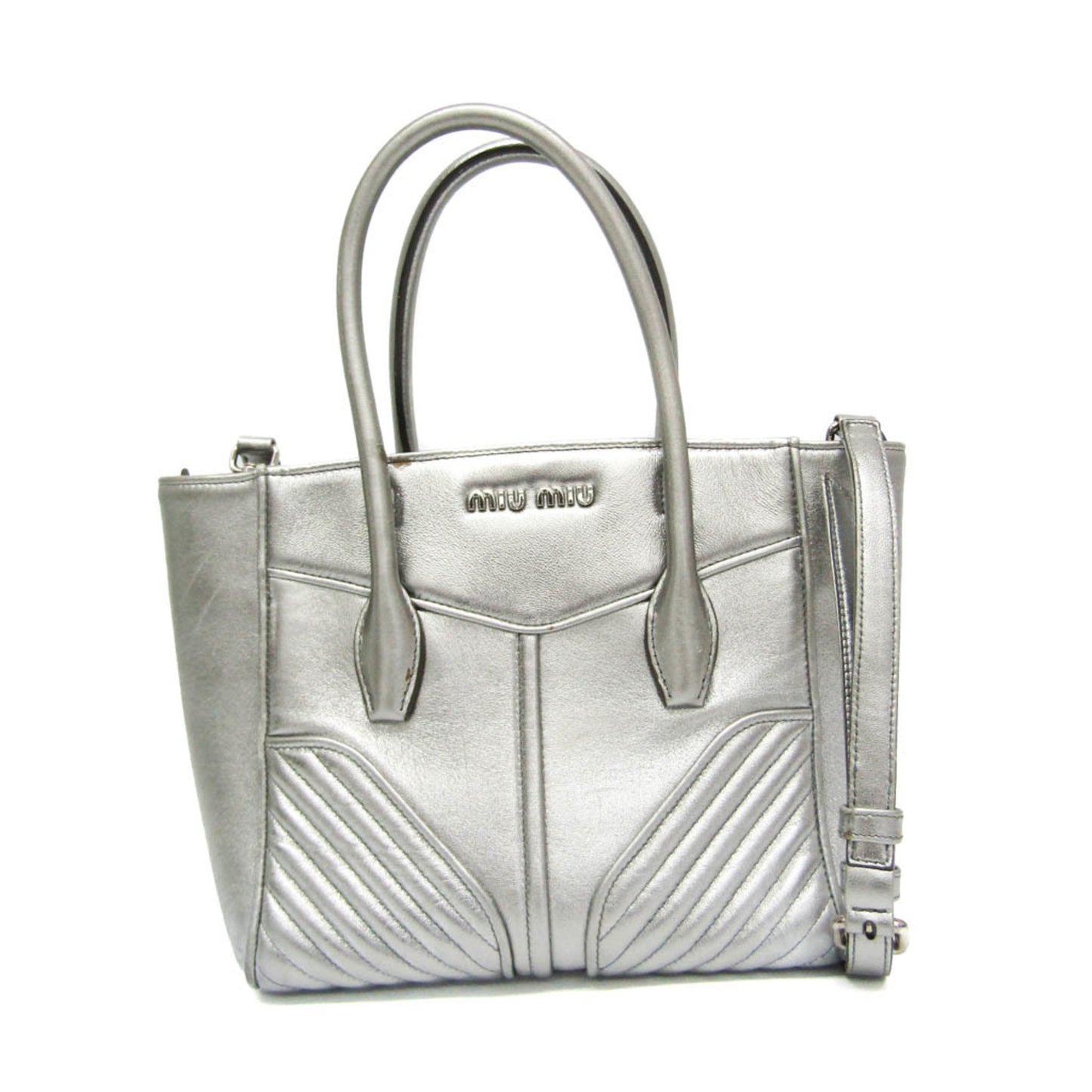 Miu Miu Nappa Biker · Metallic Leather