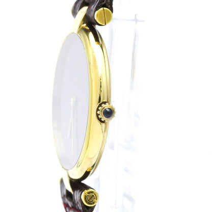 Cartier Must Vendome · Gold Plated · Quartz