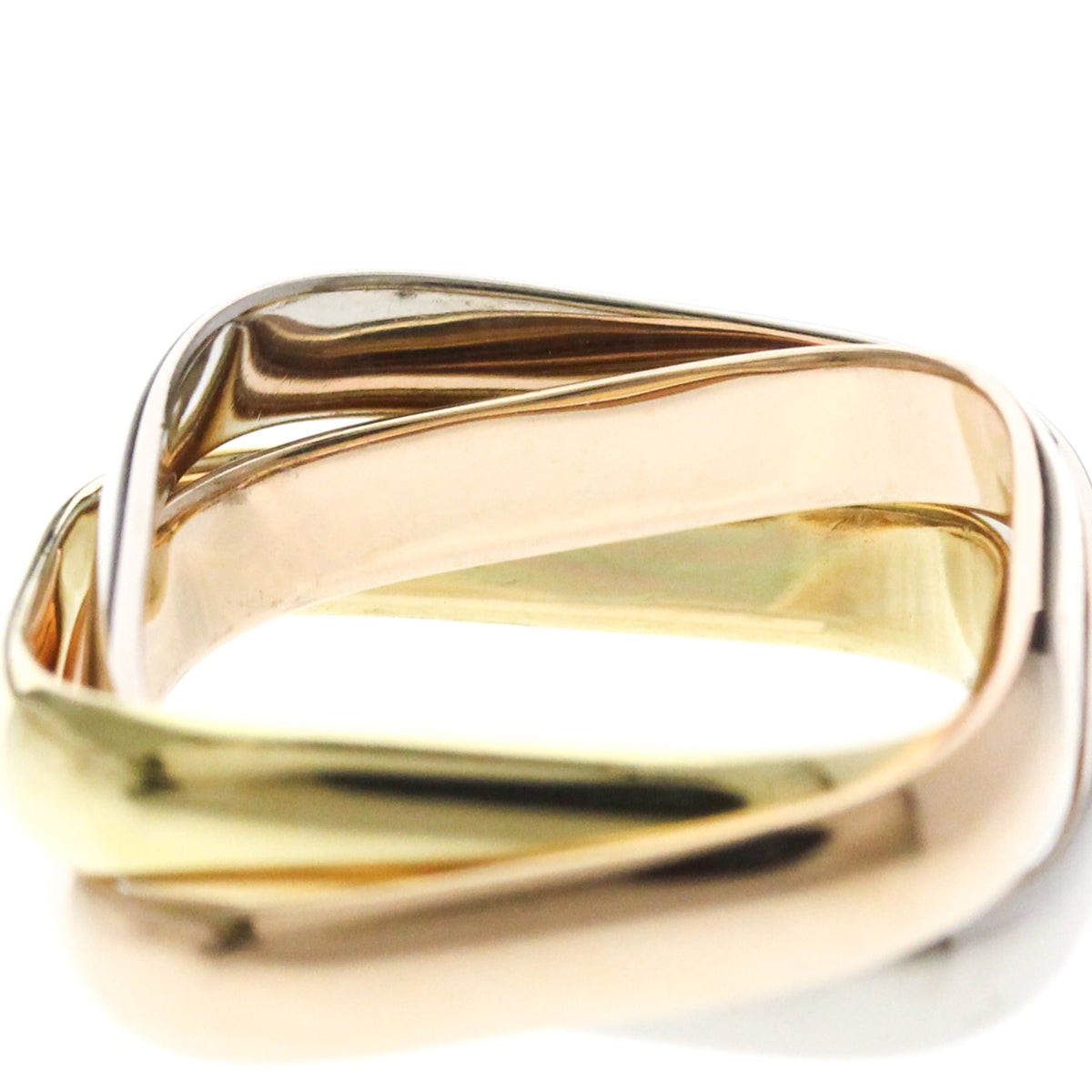 Cartier Trinity Cushion · Tri-Gold · Size 6 (EU 55)