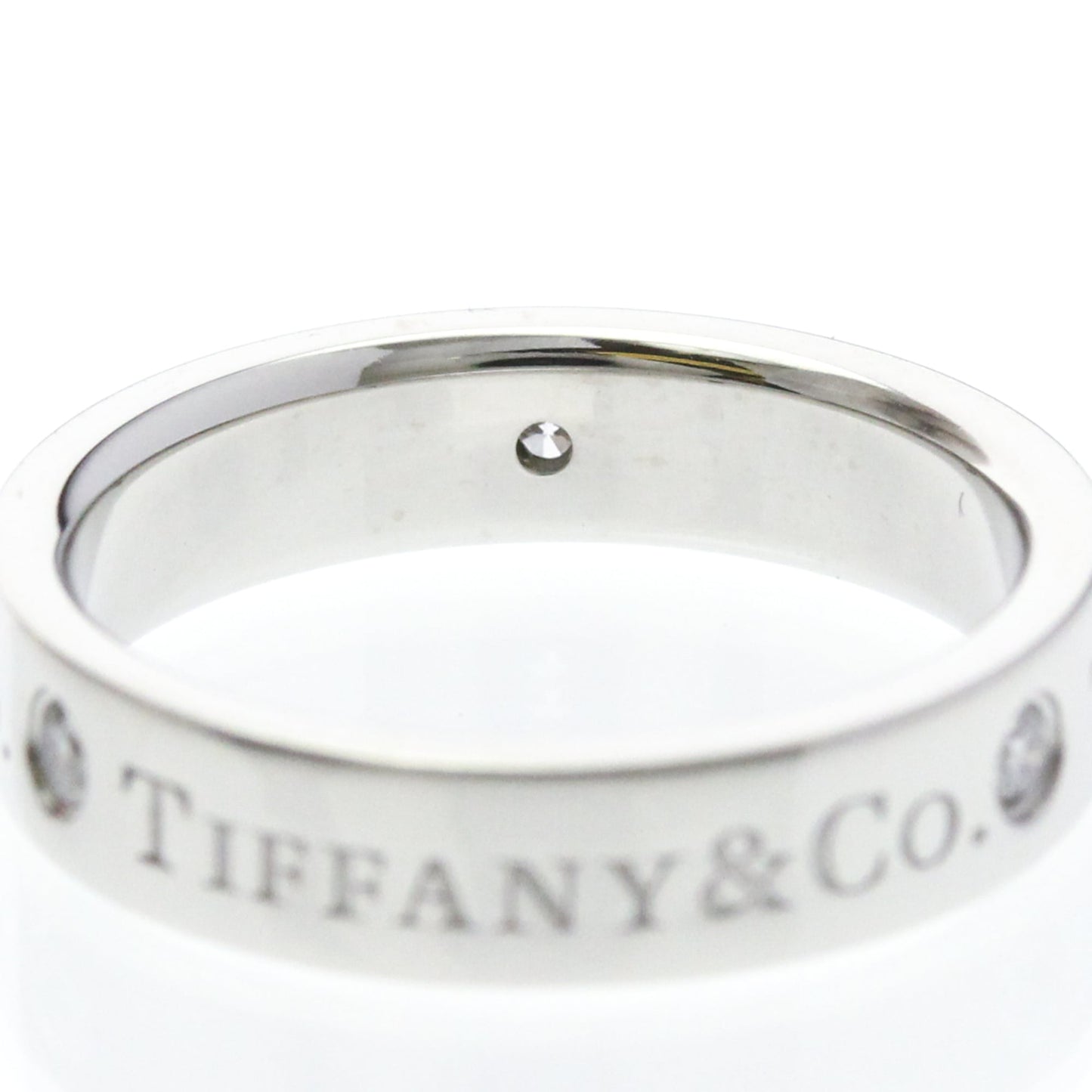 Tiffany Platinum Band · Three Diamonds