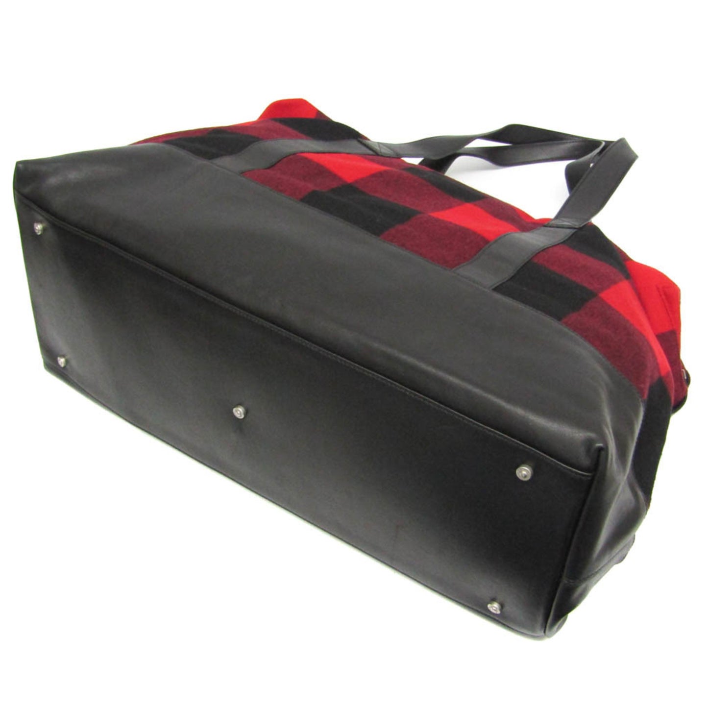 Celine Check Pattern Boston · Wool & Leather