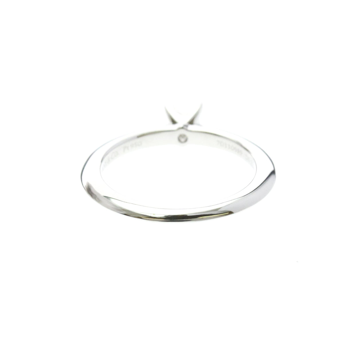 Tiffany Solitaire · Platinum · Diamond 0.22ct · Size 4 (EU 50)