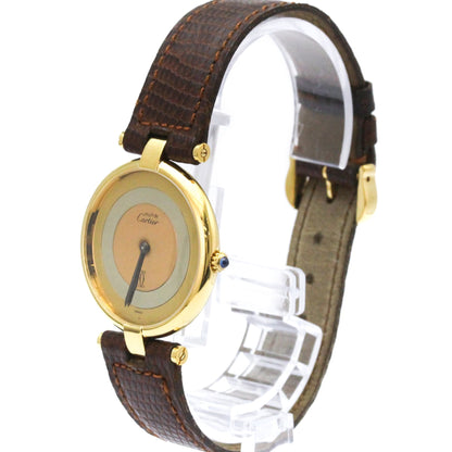 Cartier Must Vendome · Gold Plated · Quartz