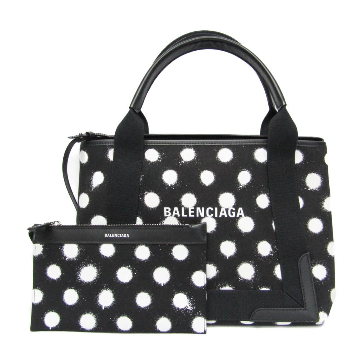 Balenciaga Navy Cabas S · Dot Print