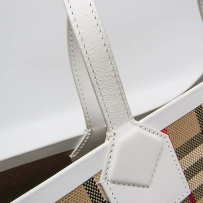 Burberry Small London · Canvas Checked Tote