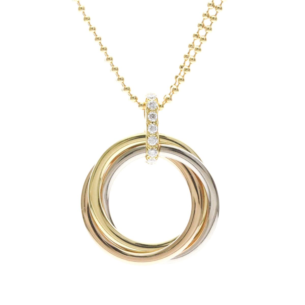 Cartier Trinity · Diamond Necklace · Tri-Gold