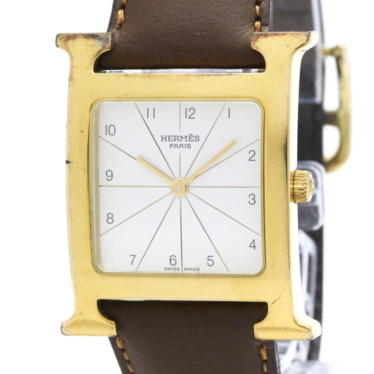 Hermès Heure H · Gold Plated · Quartz