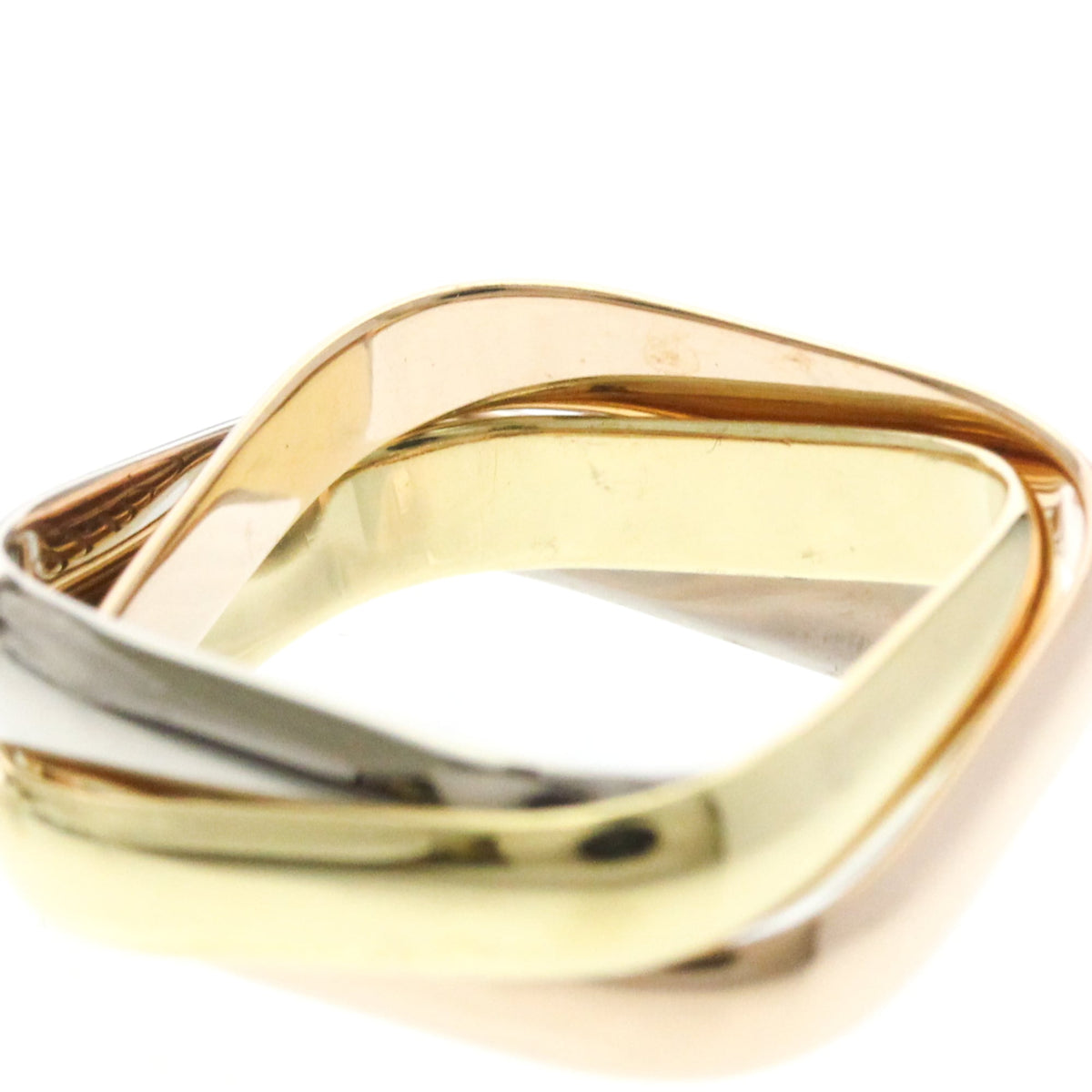 Cartier Trinity Cushion · Tri-Gold · Size 6 (EU 55)