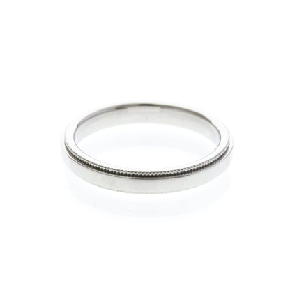 Tiffany Milgrain Band Ring · Platinum