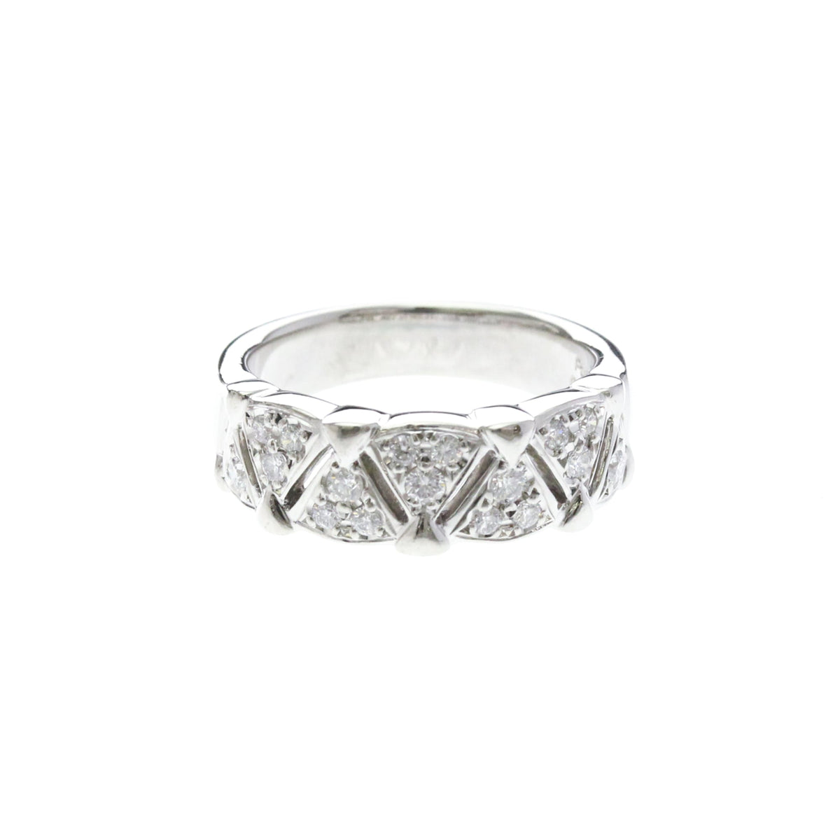 Mikimoto Diamond · Platinum950 · Band Ring · Size 6 (EU 55)