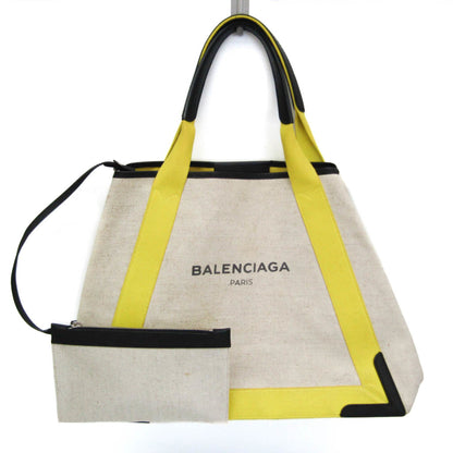 Balenciaga Navy Cabas · Striped Canvas
