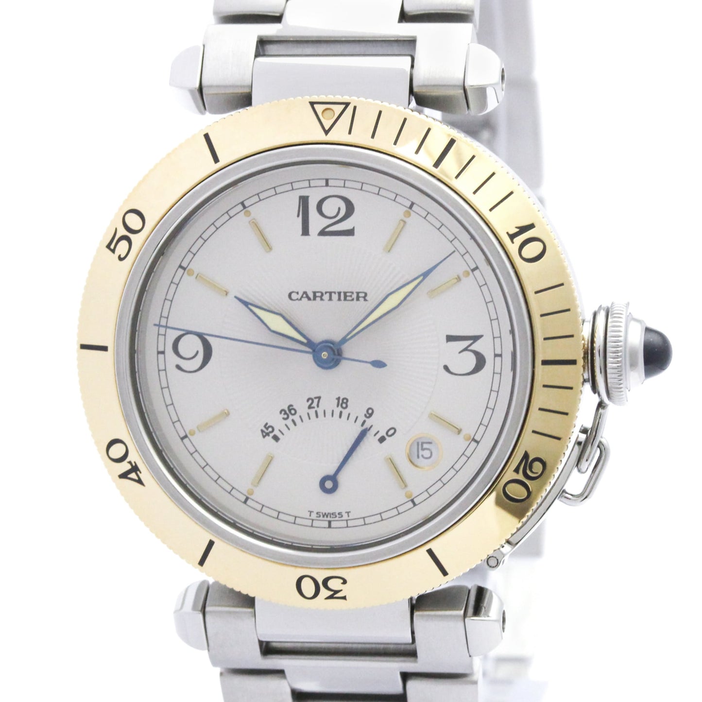 Cartier Pasha 38 · 18K Yellow Gold · Steel