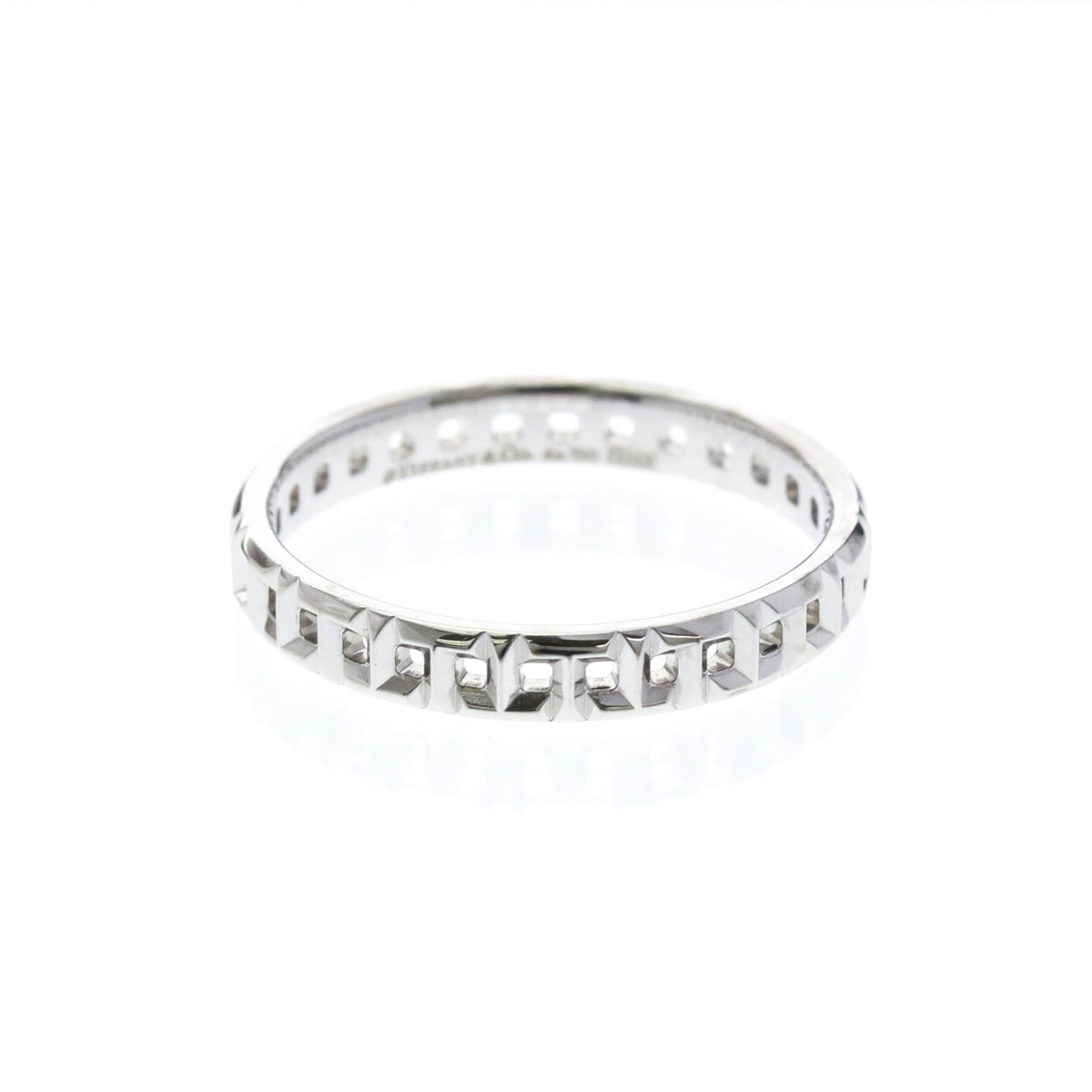 Tiffany T True · 18K White Gold · Size 10 (EU 65)