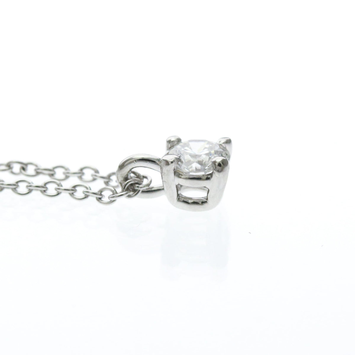 Tiffany Solitaire Diamond · Platinum Necklace
