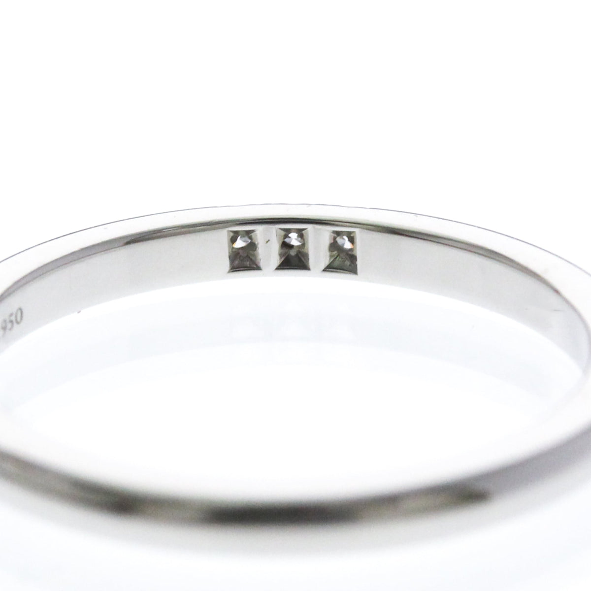 Tiffany Forever · Platinum · 3 Diamond Band · Size 6 (EU 55)