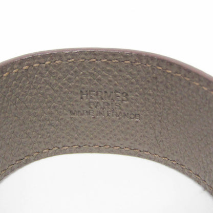Hermès Pavane · Étoupe Leather Bangle