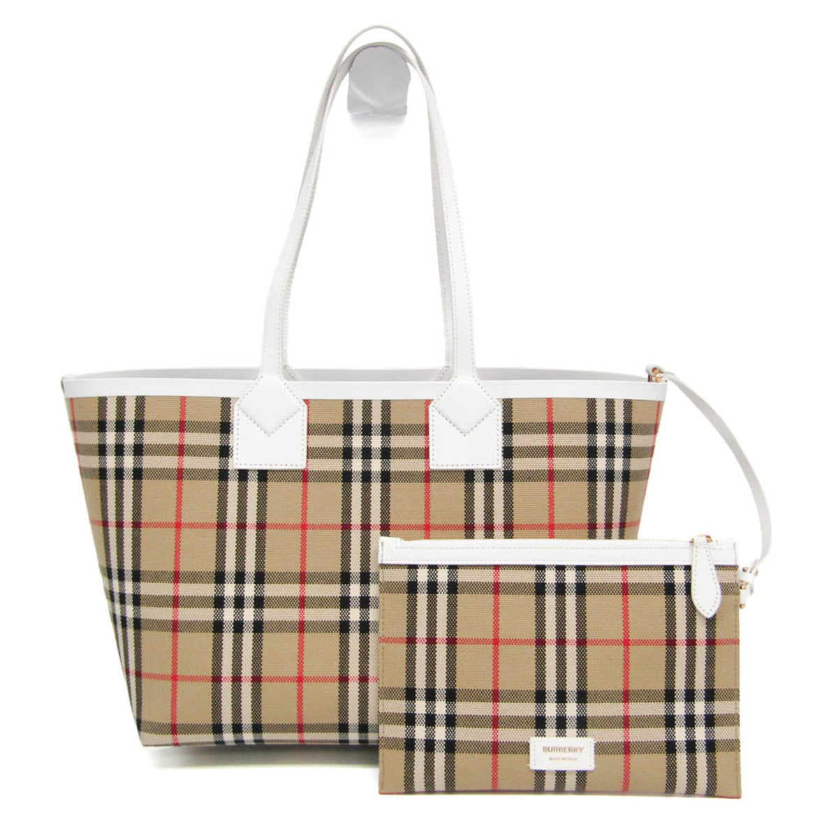 Burberry Small London · Canvas Checked Tote