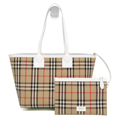 Burberry Small London · Canvas Checked Tote