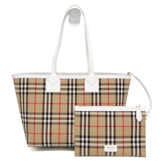 Burberry Small London · Canvas Checked Tote