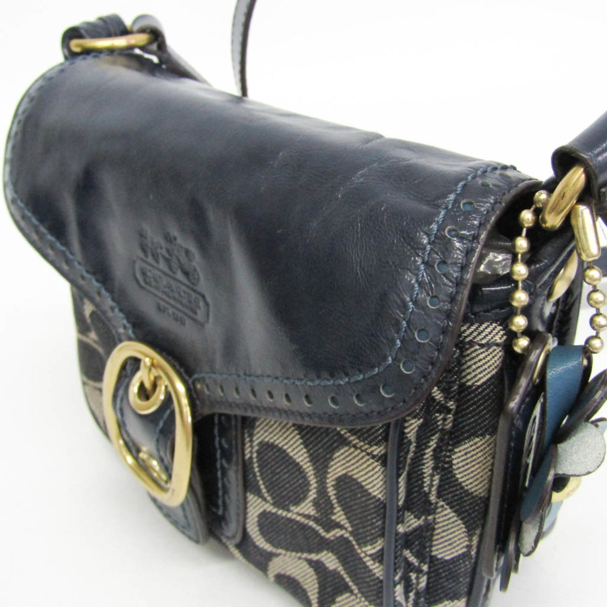 Coach Signature · Denim & Patent Leather