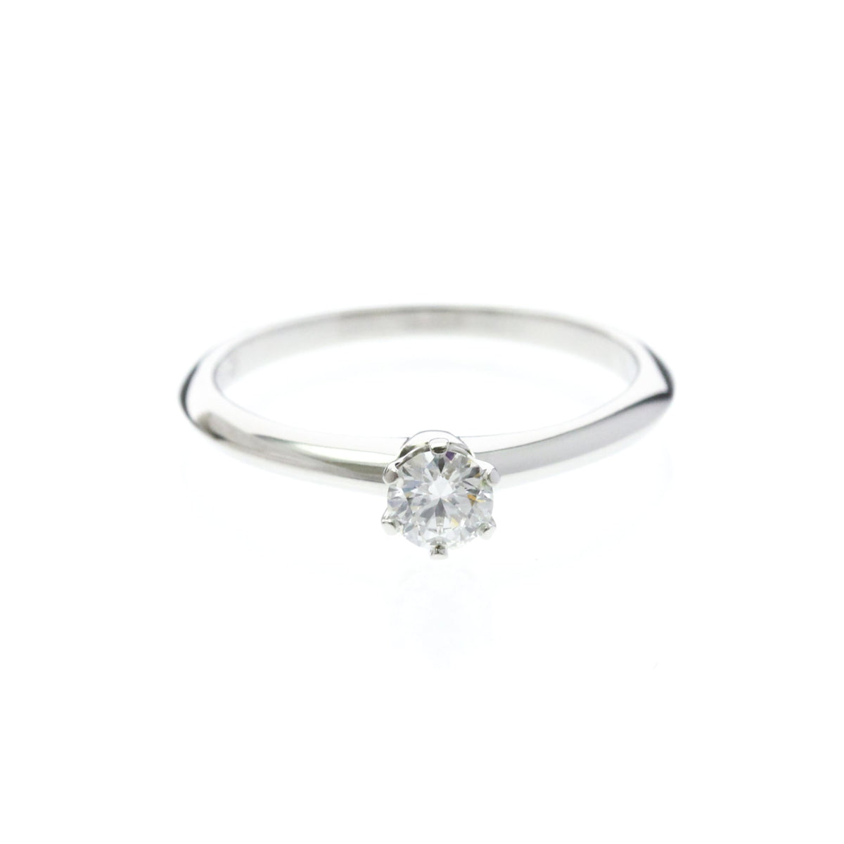 Tiffany Solitaire · Platinum · Diamond 0.23ct · Size 5.8 (EU 52)