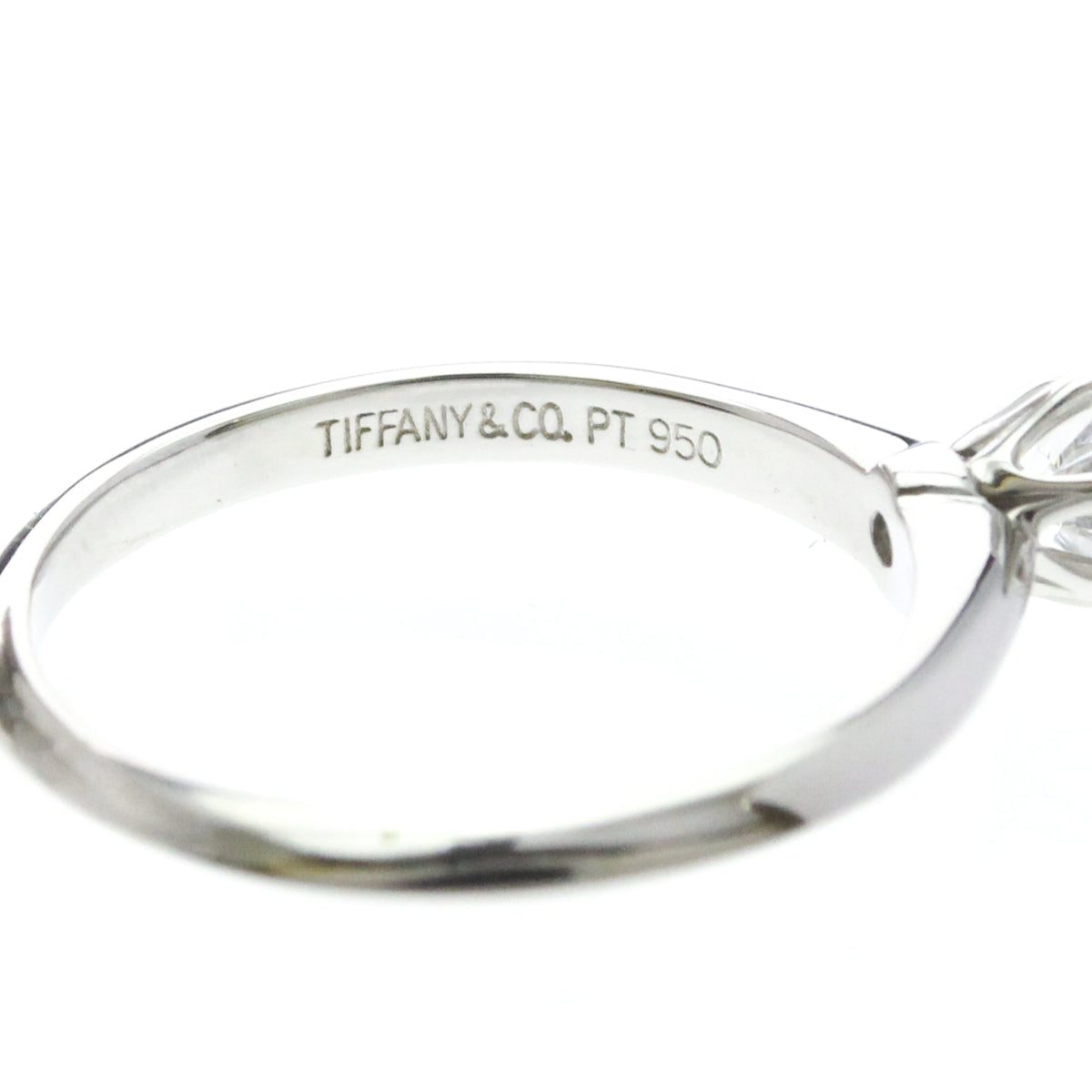 Tiffany Solitaire · Platinum · 0.22ct Diamond · Size 5 (EU 52.5)