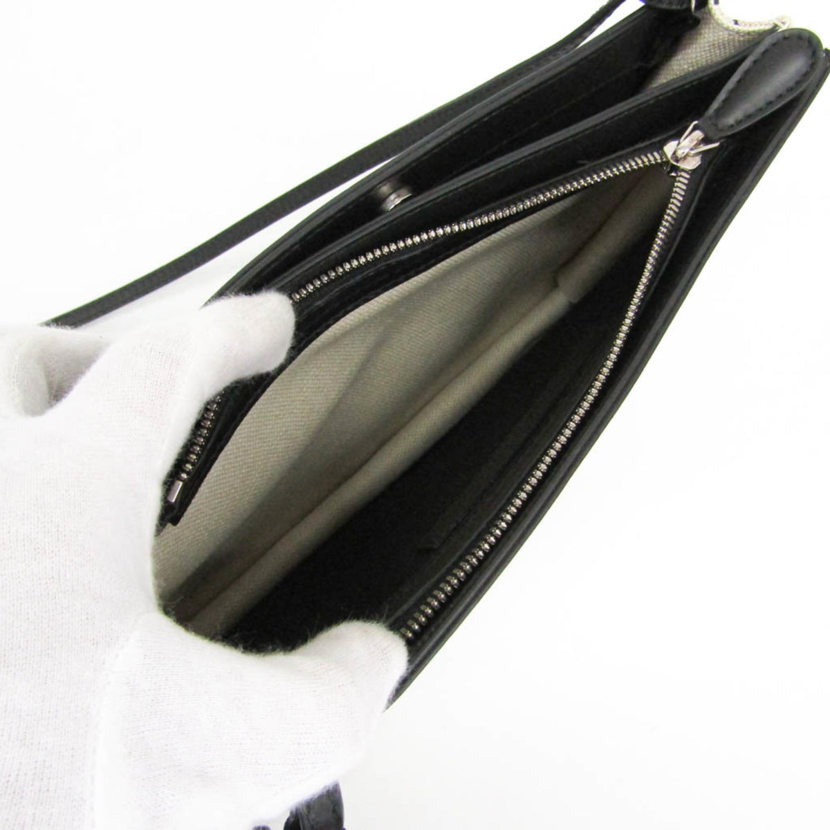 Balenciaga Navy Pochette · Canvas & Leather
