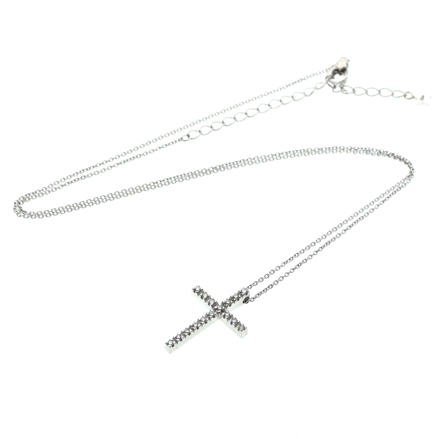 Star Jewelry Diamond Cross · 18K White Gold