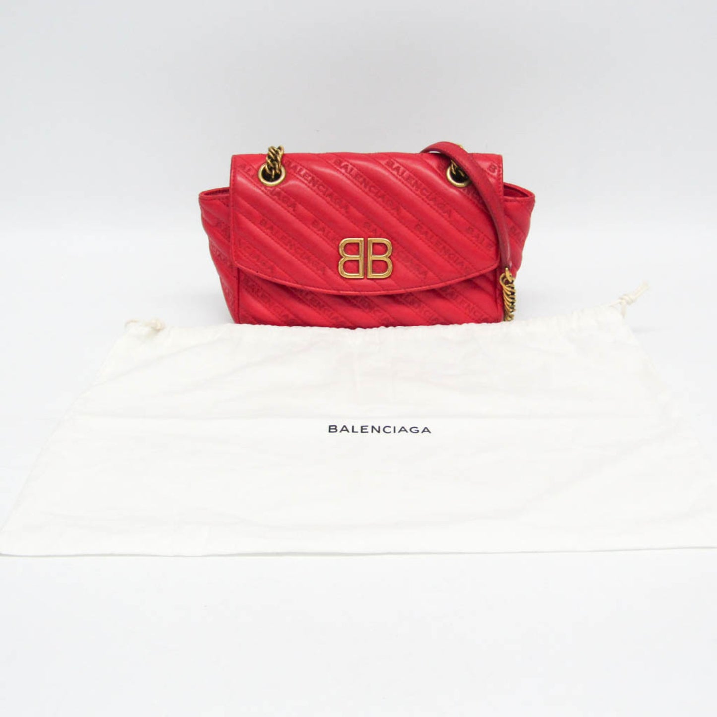 Balenciaga BB Logo · Leather Shoulder Bag