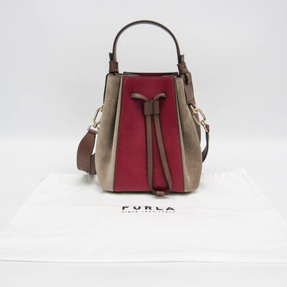 Furla Miastella Mini Bucket · Suede Bordeaux