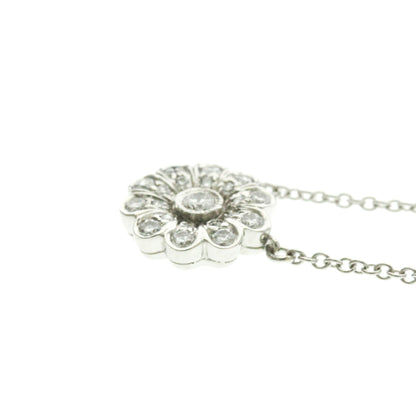 Tiffany · Platinum Diamond Flower Pendant