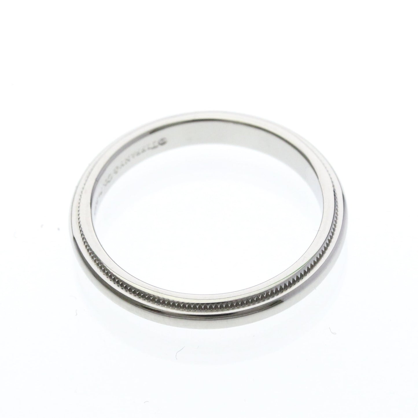 Tiffany Milgrain Band Ring · Platinum