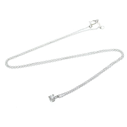 Tiffany Solitaire Diamond · Platinum Necklace